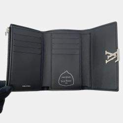 Pre Owned Louis Vuitton Infinity Dot Capucines Noir Multicolor Taurillon Leather Compact Wallet 