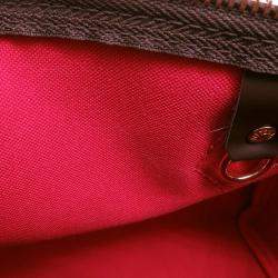 Pre Owned Louis Vuitton Speedy Red Damier Ebene Canvas Size 25