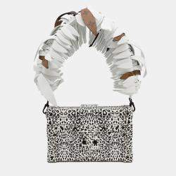 Pre Owned Louis Vuitton Petite Mal Dalmatian Nether Feather White/Black Leather
