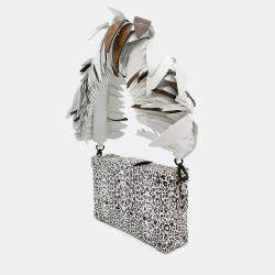 Pre Owned Louis Vuitton Petite Mal Dalmatian Nether Feather White/Black Leather