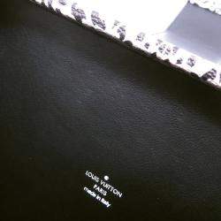 Pre Owned Louis Vuitton Petite Mal Dalmatian Nether Feather White/Black Leather