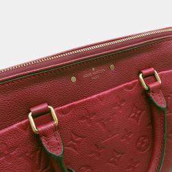 Pre Owned Louis Vuitton Speedy Bandouliere Scarlet Monogram Empreinte Leather Size 25