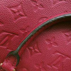 Pre Owned Louis Vuitton Speedy Bandouliere Scarlet Monogram Empreinte Leather Size 25