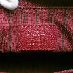 Pre Owned Louis Vuitton Speedy Bandouliere Scarlet Monogram Empreinte Leather Size 25