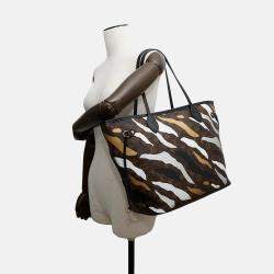 Pre Owned Louis Vuitton Neverfull League Of Legends Noir/Gold/Silver Monogram Size Mm