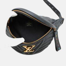 Pre Owned Louis Vuitton New Wave Bumbag Noir Calf Leather