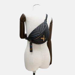 Pre Owned Louis Vuitton New Wave Bumbag Noir Calf Leather