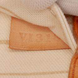 Pre Owned Louis Vuitton White Damier Azur Neverfull PM