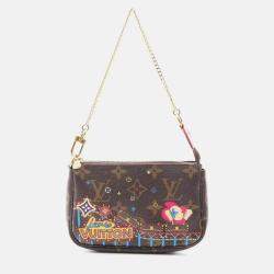 Pre Owned Louis Vuitton Mini Pochette Accessoires Holiday Handbag Monogram Vivienne