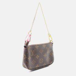 Pre Owned Louis Vuitton Mini Pochette Accessoires Holiday Handbag Monogram Vivienne