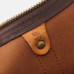 Pre Owned Louis Vuitton Keepall60 Travel Bag Monogram Canvas Leather Brown