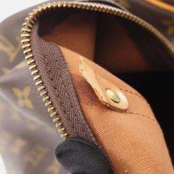 Pre Owned Louis Vuitton Keepall60 Travel Bag Monogram Canvas Leather Brown