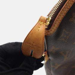 Pre Owned Louis Vuitton Lockit Brown Monogram Canvas Tote Bag