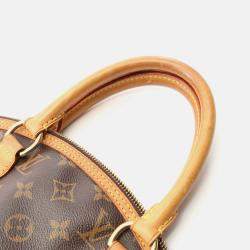 Pre Owned Louis Vuitton Lockit Brown Monogram Canvas Tote Bag
