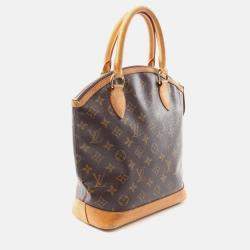Pre Owned Louis Vuitton Lockit Brown Monogram Canvas Tote Bag