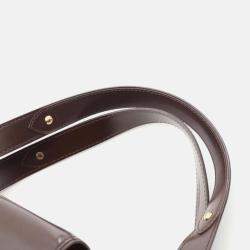 Pre Owned Louis Vuitton Sistina Gm Handbag Damier Canvas Leather Ebene