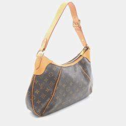 Pre Owned Louis Vuitton Thames Gm Shoulder Bag Monogram Canvas Leather Brown