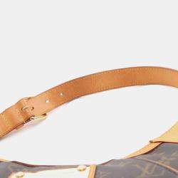 Pre Owned Louis Vuitton Thames Gm Shoulder Bag Monogram Canvas Leather Brown