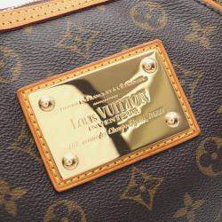 Pre Owned Louis Vuitton Thames Gm Shoulder Bag Monogram Canvas Leather Brown