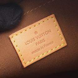Pre Owned Louis Vuitton Thames Gm Shoulder Bag Monogram Canvas Leather Brown