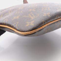 Pre Owned Louis Vuitton Pochette Valmy Shoulder Bag Monogram Canvas Leather Brown