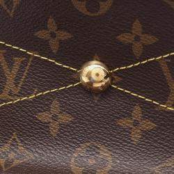 Pre Owned Louis Vuitton Tivoli Gm Handbag Monogram Canvas Leather Brown