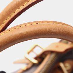 Pre Owned Louis Vuitton Tivoli Gm Handbag Monogram Canvas Leather Brown