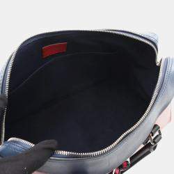 Pre Owned Louis Vuitton Tuileries Red Navy Black Epi Leather Shoulder Bag