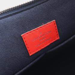 Pre Owned Louis Vuitton Tuileries Red Navy Black Epi Leather Shoulder Bag