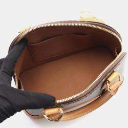 Pre Owned Louis Vuitton Alma Bb Shoulder Handbag Monogram Canvas Leather