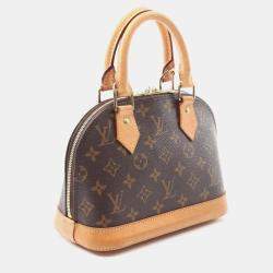 Pre Owned Louis Vuitton Alma Bb Shoulder Handbag Monogram Canvas Leather