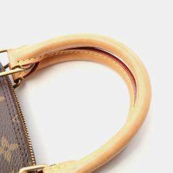 Pre Owned Louis Vuitton Alma Bb Shoulder Handbag Monogram Canvas Leather