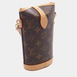 Pre Owned Louis Vuitton Fold Me Pouch Shoulder Bag Monogram Canvas Leather