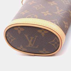 Pre Owned Louis Vuitton Fold Me Pouch Shoulder Bag Monogram Canvas Leather