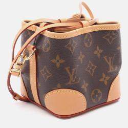 Pre Owned Louis Vuitton Noe Brown Monogram Canvas Leather Shoulder Bag