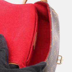Pre Owned Louis Vuitton Tambourine Brown Monogram Canvas Leather Shoulder Bag