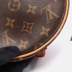 Pre Owned Louis Vuitton Tambourine Brown Monogram Canvas Leather Shoulder Bag
