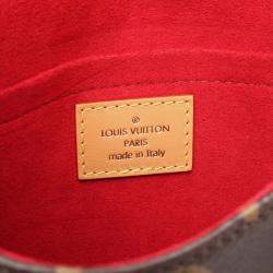 Pre Owned Louis Vuitton Tambourine Brown Monogram Canvas Leather Shoulder Bag