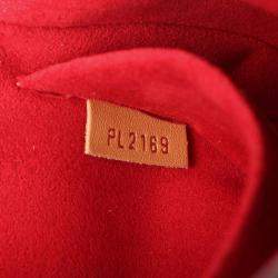 Pre Owned Louis Vuitton Tambourine Brown Monogram Canvas Leather Shoulder Bag