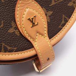 Pre Owned Louis Vuitton Tambourine Brown Monogram Canvas Leather Shoulder Bag