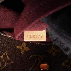 Pre Owned Louis Vuitton Montaigne MM Brown Monogram Canvas Leather Shoulder Bag