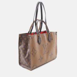 Pre Owned Louis Vuitton On The Go MM Brown Monogram Canvas Tote Bag