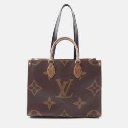Pre Owned Louis Vuitton On The Go MM Brown Monogram Canvas Tote Bag