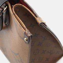 Pre Owned Louis Vuitton OnTheGo MM Brown Monogram Giant Reverse Shoulder Tote Bag