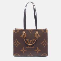 Pre Owned Louis Vuitton OnTheGo MM Monogram Giant Reverse Shoulder Tote Bag