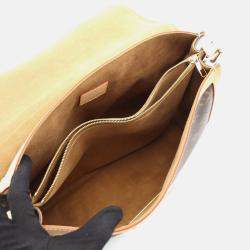 Pre Owned Louis Vuitton Dauphine Soft GM Brown Monogram Chain Shoulder Bag