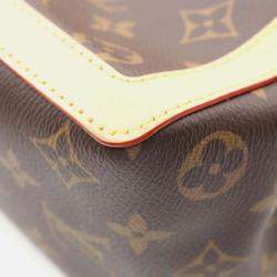 Pre Owned Louis Vuitton Dauphine Soft GM Brown Monogram Chain Shoulder Bag