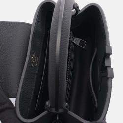 Pre Owned Louis Vuitton Capucines Ew Mini Shoulder Handbag Leather Black