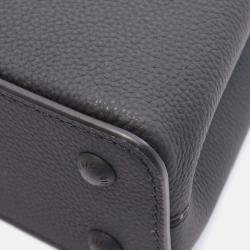 Pre Owned Louis Vuitton Capucines Ew Mini Shoulder Handbag Leather Black