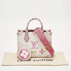 Pre Owned Louis Vuitton Pink Monogram Giant By The Pool 2.0 Onthego PM Tote